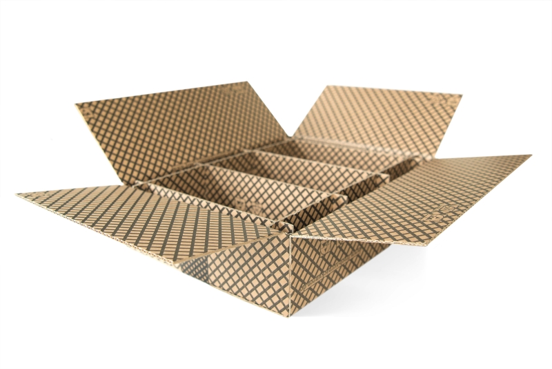 ESD Karton 37 x 28,5 x 10 cm  mit Gefache