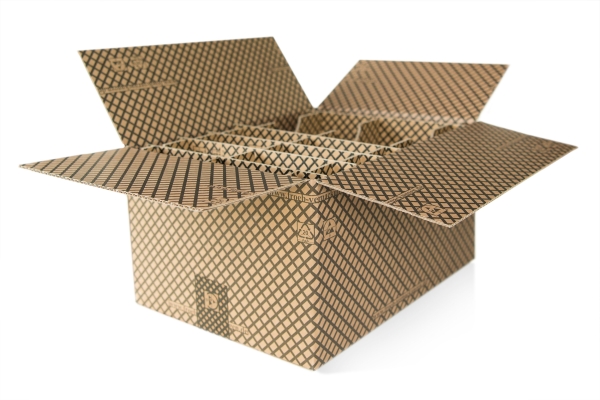 ESD Karton mit Wellpapp-Gefache 37 x 27,5 x 20 cm