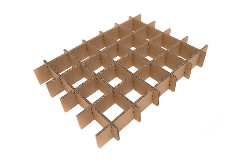 Gefache Wellpappe 25 x 25 x 5 cm