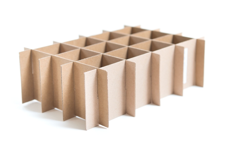 Gefache Karton, Größe: 29 x 19 x 8,5 cm, 12 Fächer